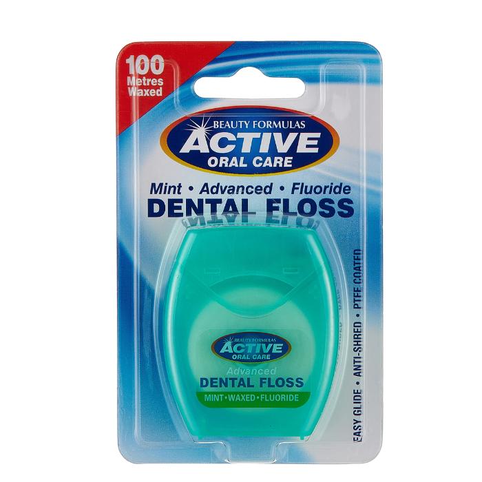 Beauty Formula Active Advanced Mint Waxed + Fluoride 100 m Floss