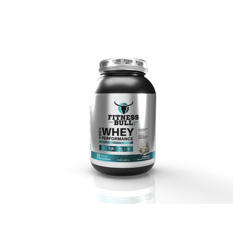 Fitness Bull 100% Whey Protein Vanilla 2LB