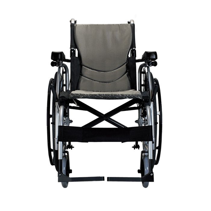 Karma S Ergo Manual Wheel Chair Grey/P Silver18" 106F24Wb