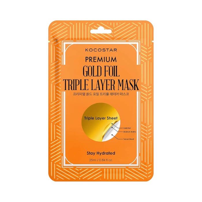 Kocostar Vegan Facial Mask Sheet Gold Foil 25ml 1s