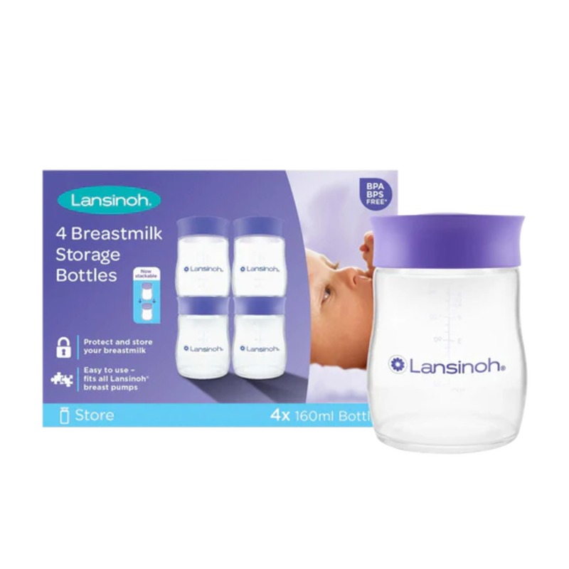 Lansinoh Breastmilk Storage Bottles 160ml x 4