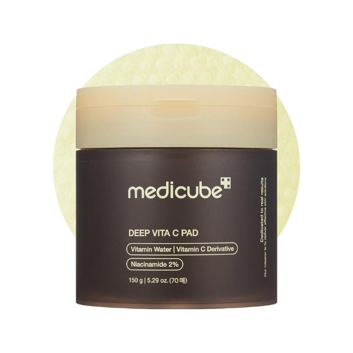 Medicube Deep Vita C Pad 150g, Vitamin C Brightening for Dark Spots and Acne Marks, 70 Pads