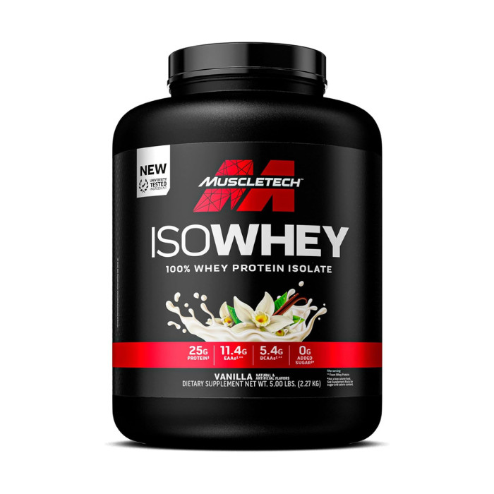 MuscleTech IsoWhey 100% Whey Protein Powder Vanilla 5LB
