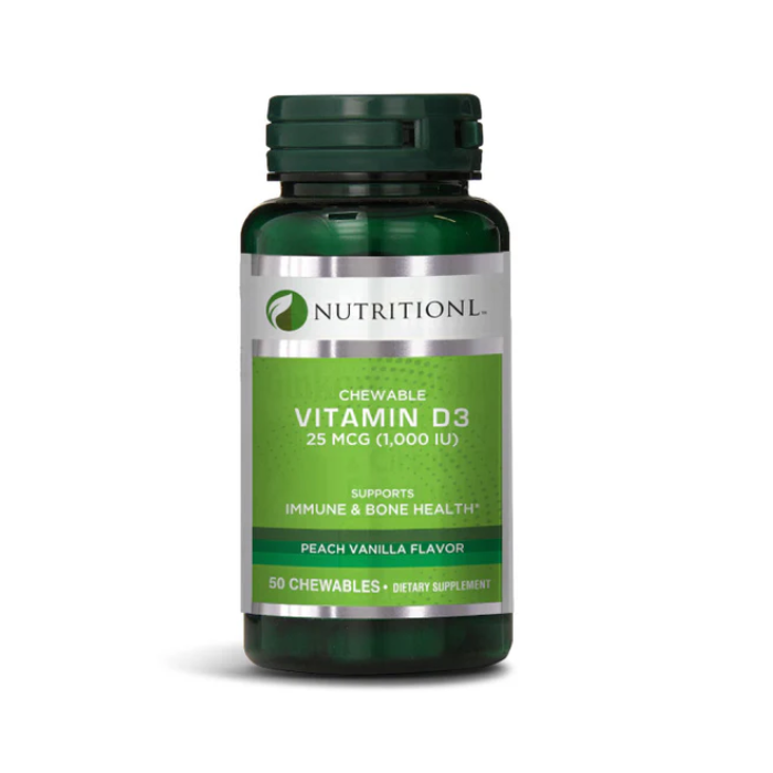 Nutritionl Chewable Vitamin D3 50 Chews