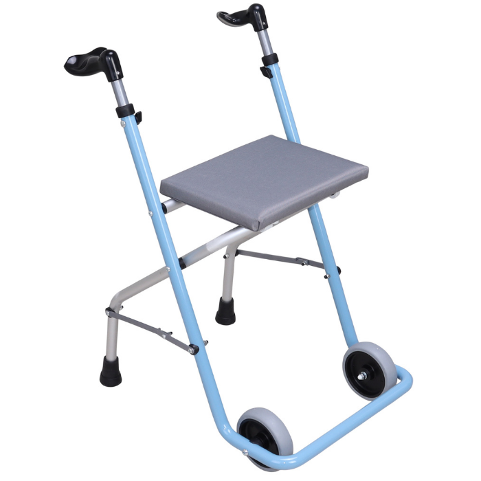 Orthos Walkers With Seat Casper 2wheels Aluminium (Blue) :21857