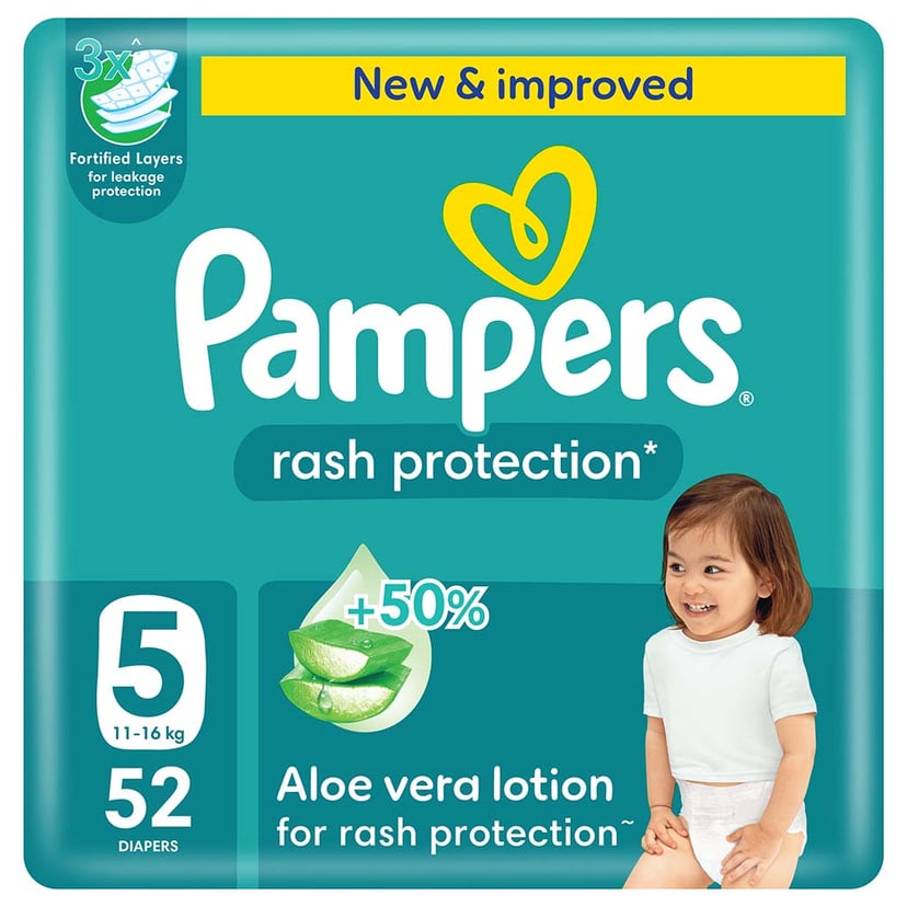 Pampers Rash Protection Size 5 11-16KG 52's