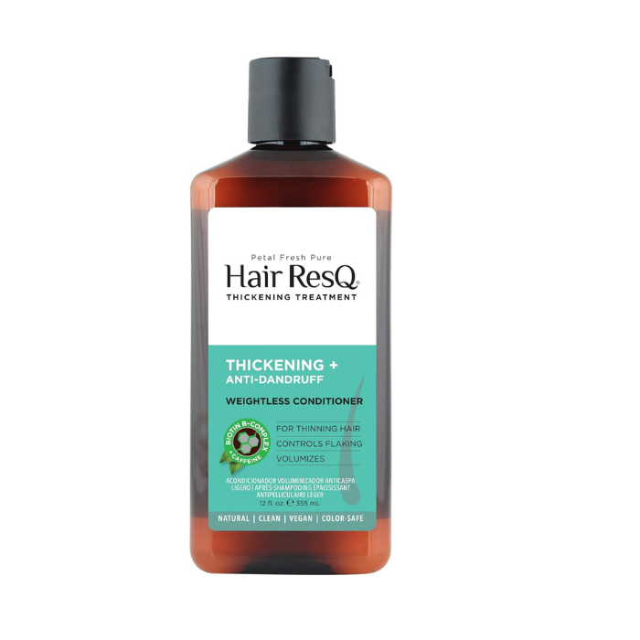 Petal Fresh Pure Hair Resq Anti-Dandruff Conditioner, Biotin and Caffeine for Thicker, Fuller, Flake-Free, 355ml