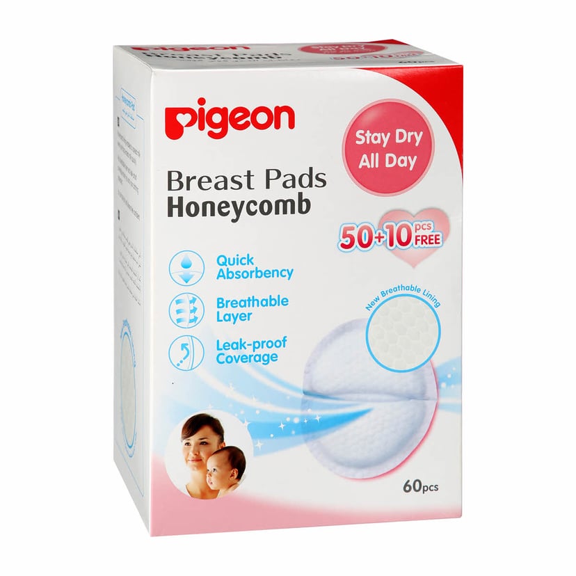 Pigeon Honey Comb Breast Pads 50 + 10 Free Pcs