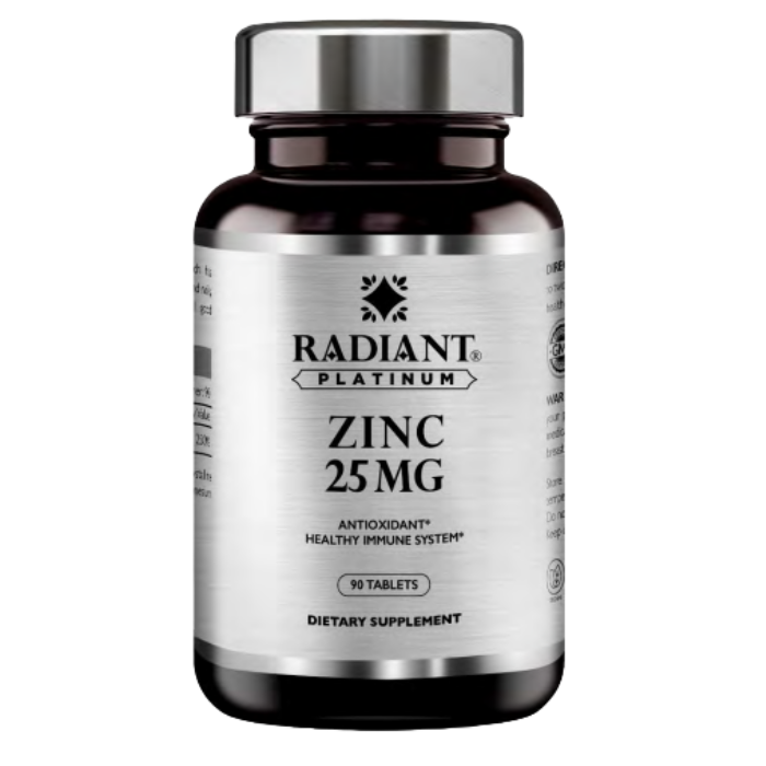 Radiant Platinum Zinc 25mg 90 Tabs