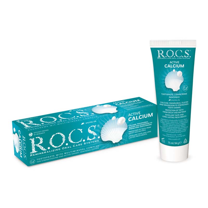 Rocs Active Calcium Tooth Paste 75ml