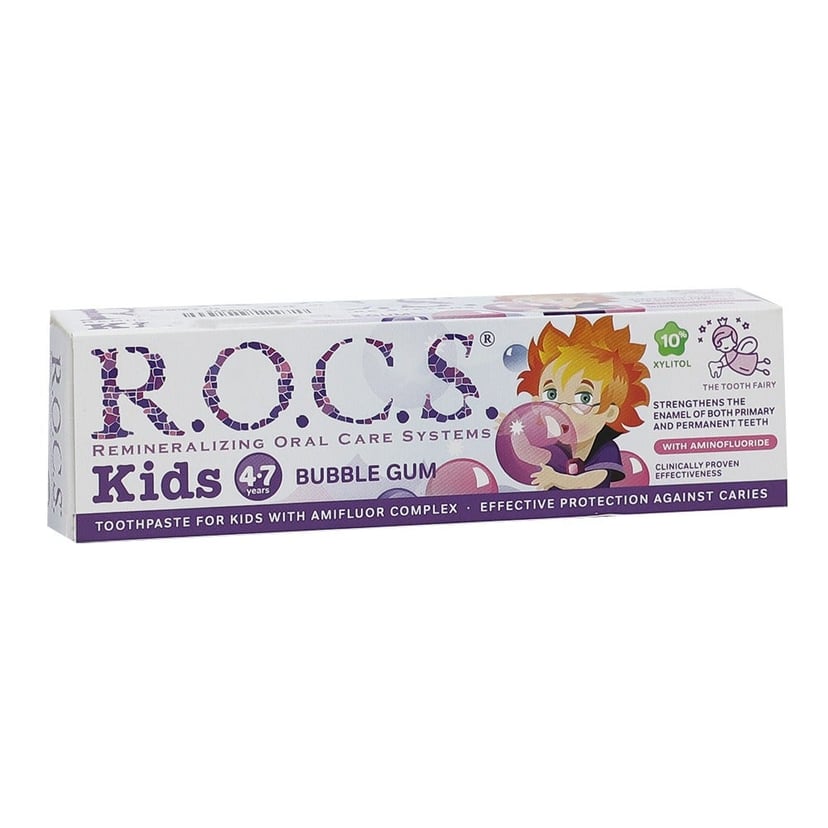 Rocs Kids Bubble Gum Tooth Paste 35ml (4-7 Y)