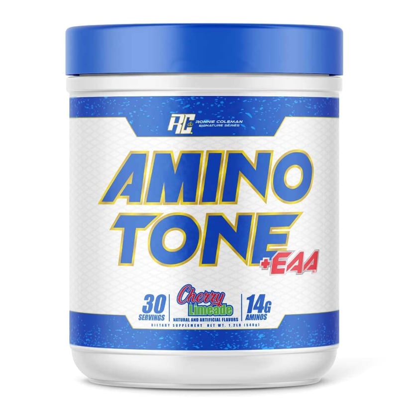 Ronnie Coleman Amino Tone + EAA Cherry Limeade, BCAA, Electrolytes and Fat Loss Support - 30 Servings