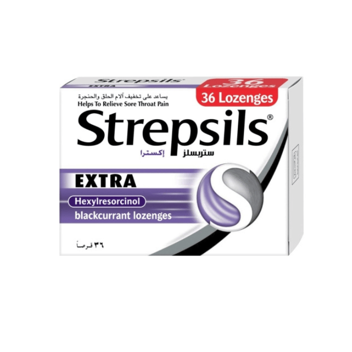 Strepsils Extra Blackcurrant Lozenges 36's