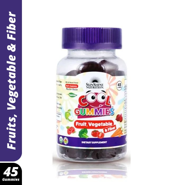 Sunshine Nutrition Cool Gummies Fruit  Vegetable & Fiber 45's Gummies