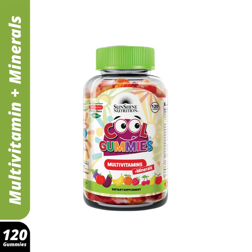 Sunshine Nutrition Cool Gummies Kids Vegan Multivitamin+Minerals 120's