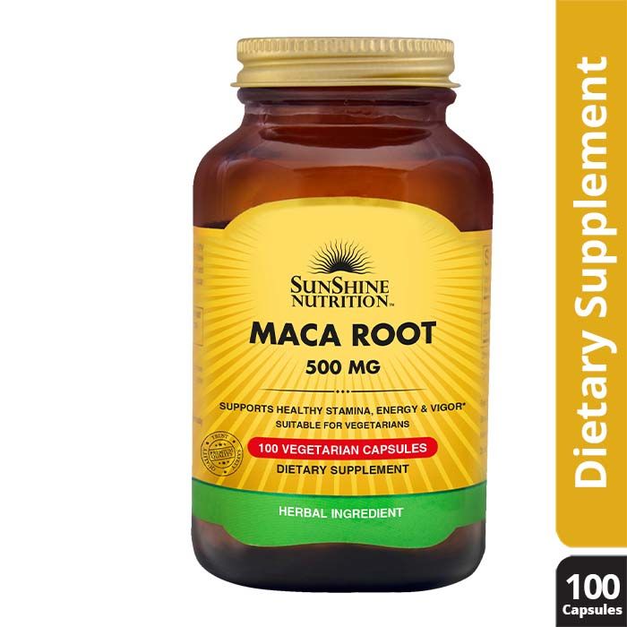 Sunshine Nutrition Maca Root 500Mg Vegetarian Capsules 100's