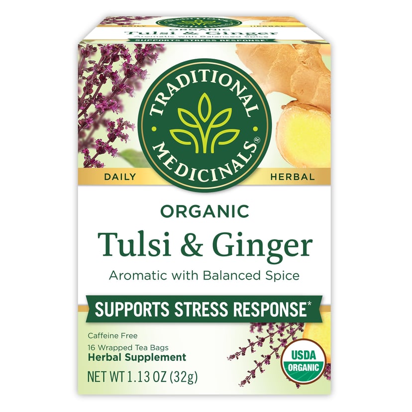 Traditional Medicinals Tulsi With Ginger 16 Tea Bags