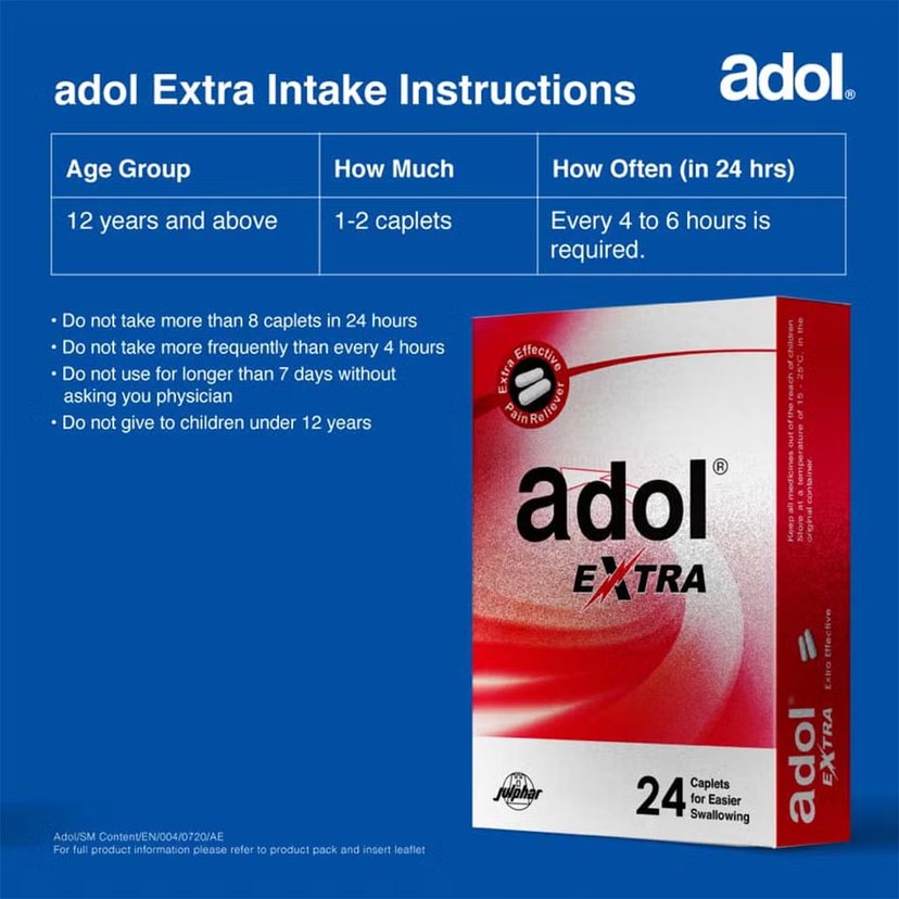 Adol Extra Caplets 24's