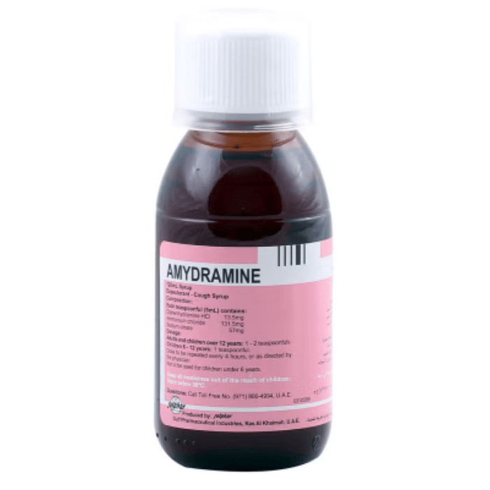 Amydramine Expectorant  Syrup 120ml Bottle