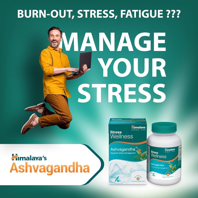 Himalaya Ashvagandha Vegi Caps 60s Bottle
