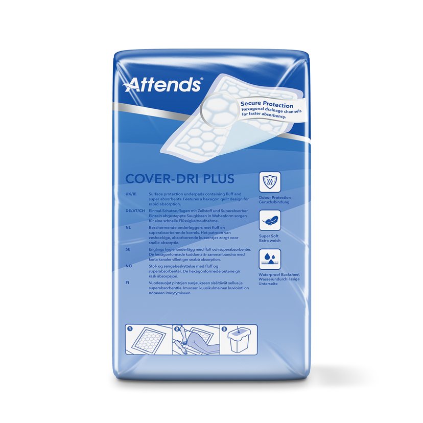 Attends Cover Dri 60X60 Plus 50's Incontinence Adult Diapers