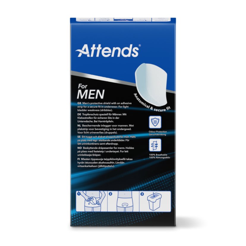 Attends For Men Protective Shield 16s