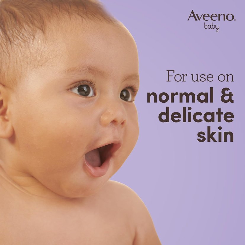 Aveeno Baby Calming Comfort Bath & Wash Lavender and Soothing Bedtime Cleanser for Delicate Skin, 250ml
