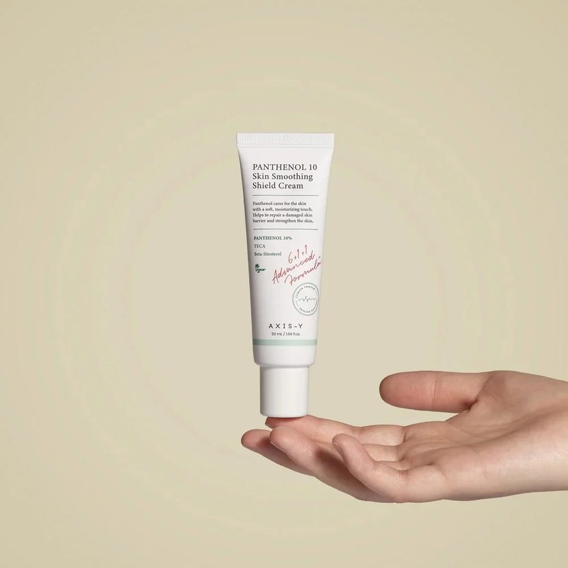 Axis-Y Panthenol 10 Skin Smoothing Shield Cream, Soothing Moisturizer for Sensitive, Dry & Irritated Skin, 50ml