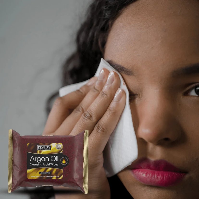 Beauty Formulas Argan Oil Cleansing Facial Wipes 30's