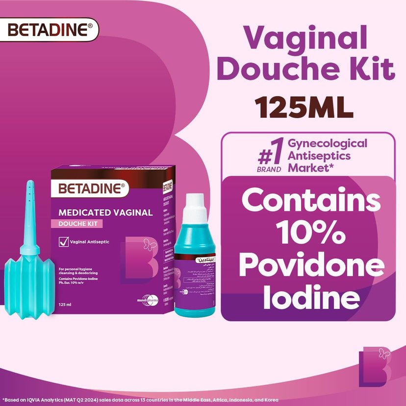 Betadine Medicated Vaginal Douche Kit 250 ml