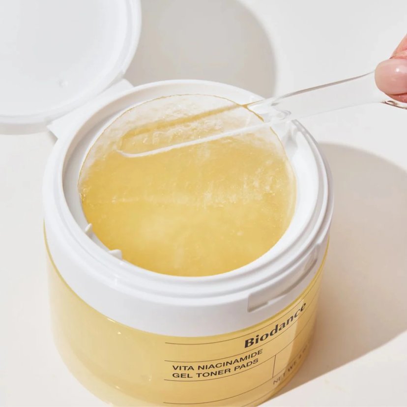 Biodance Vita Niacinamide Gel Toner Pads, Brightening, Even Tone and Radiance Care, 60s