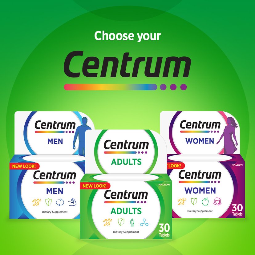 Centrum Adult Multivitamin, Complete Daily Vitamins & Minerals for Energy, Immunity & Wellness, 30 Tablets