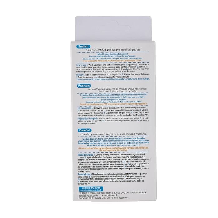 Cettua Clean & Simple Charcoal Nose Strip 6's