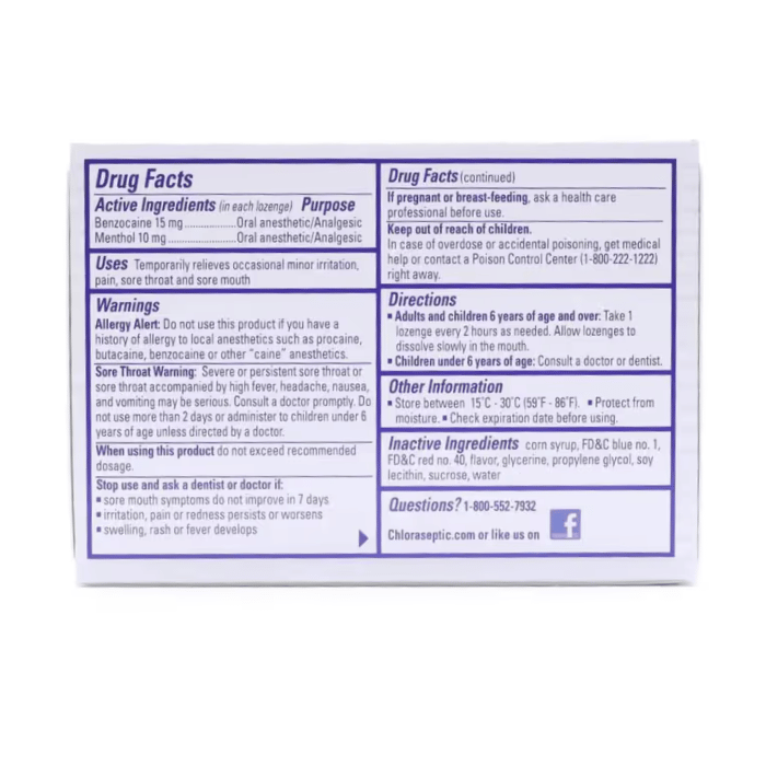 Chloraseptic Max Wild Berry 15's