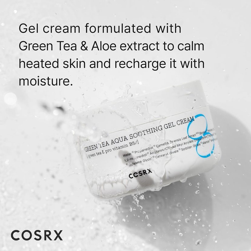 Cosrx Green Tea Aqua Soothing Gel Cream 50ml
