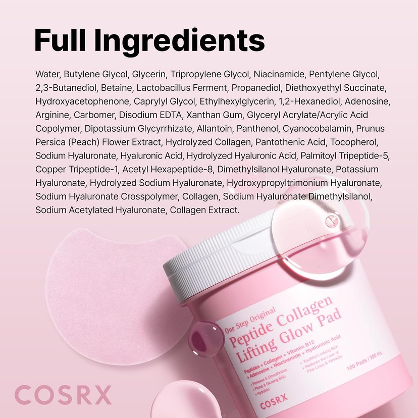 CosRx One Step Original Peptide Glow Pad 300ml 100's