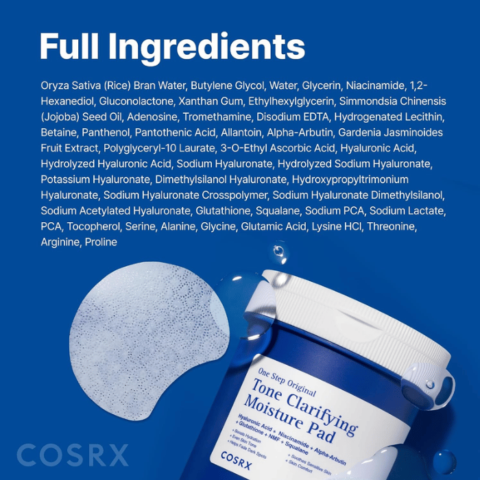 CosRx One Step Original Tone Clarifying Pad 230ml 100's