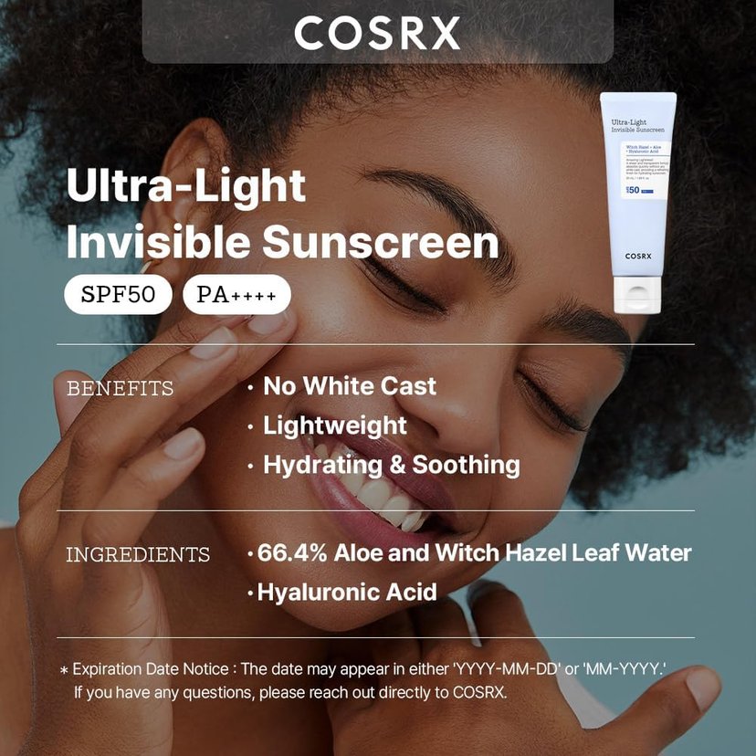 CosRx Ultra-Light SPF50+ Invisible Sunscreen 50ml