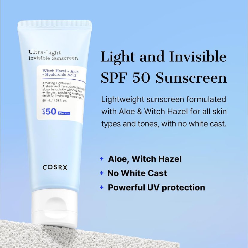 CosRx Ultra-Light SPF50+ Invisible Sunscreen 50ml