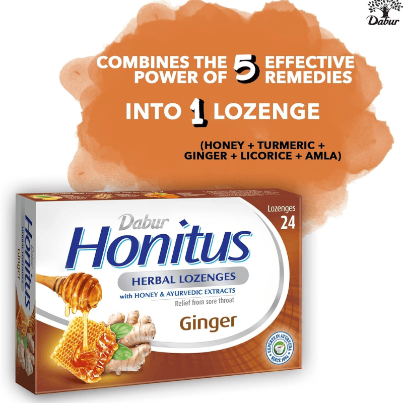 Dabur Honitus Herbal Lozenges Ginger 24s