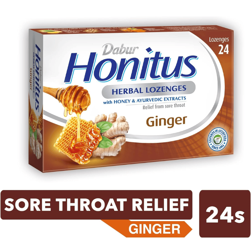 Dabur Honitus Herbal Lozenges Ginger 24s