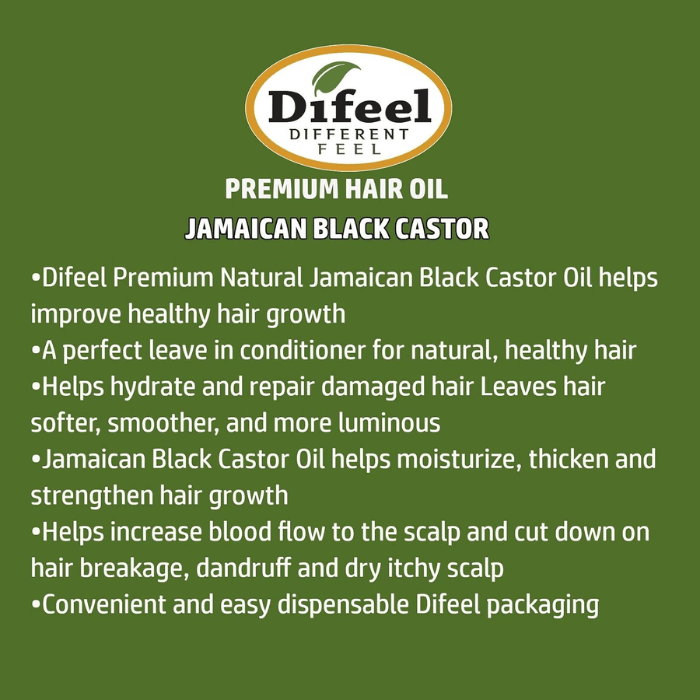 Difeel 99% Natural Jamaican Black Castor Hair Oil 75 ml