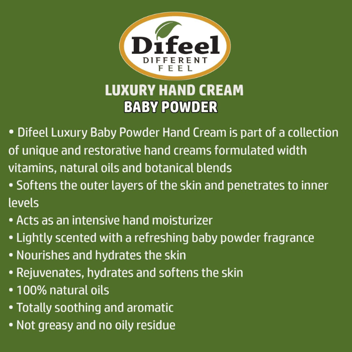 Difeel Hand Cream Baby Powder 40 g