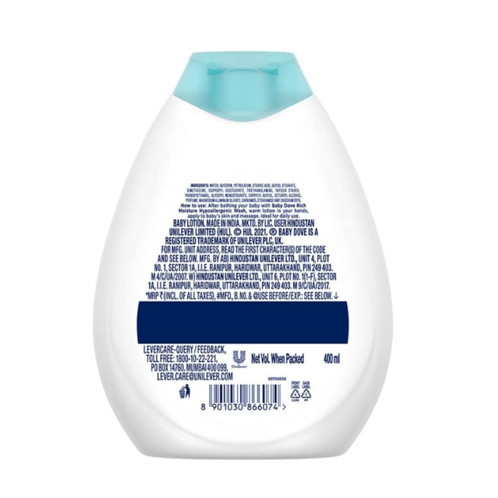 Dove Baby Sensitive Rich Moisture Lotion 400ml