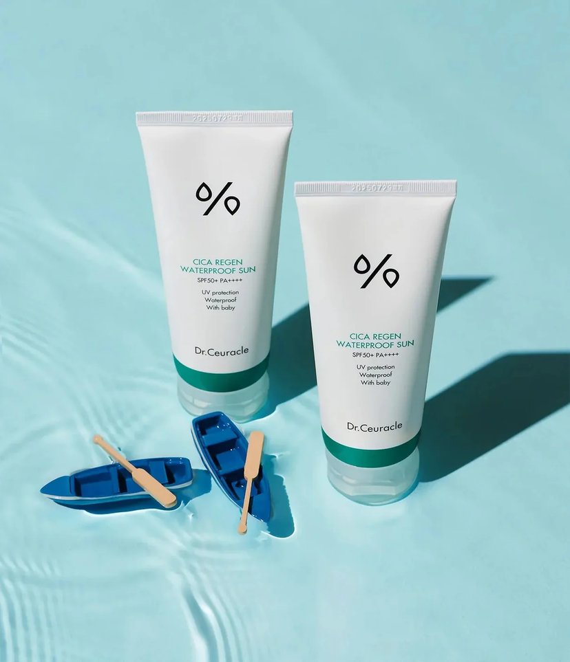 Dr. Ceuracle Cica Regen Waterproof Sun (SPF50+) Face and Body UV Protection, 100ml