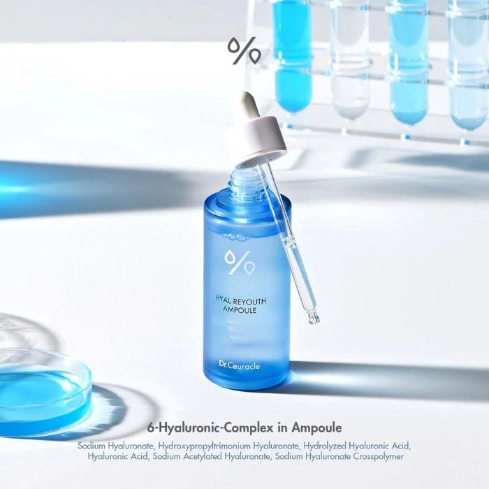 Dr. Ceuracle Hyal Reyouth Ampoule, Hyaluronic Acid Deep Hydration Serum, 50ml
