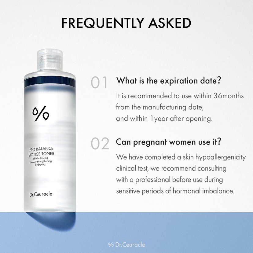 Dr. Ceuracle Pro Balance Biotics Toner, Biomimetic Water Hydrating with Probiotic Complex, 300ml