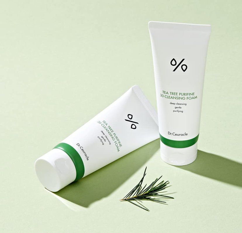Dr. Ceuracle Tea Tree Purifine Cleansing Foam, Mild Sub-Acidic Cleanser for Sensitive Skin, 150ml