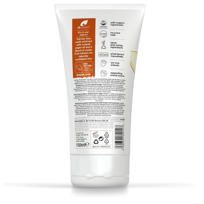 Dr.Organic Moroccan Argan oil Creamy Face Wash - 150ml