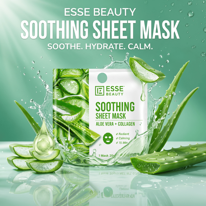 Esse Beauty Sheet Mask Soothing Aloe Vera 20G